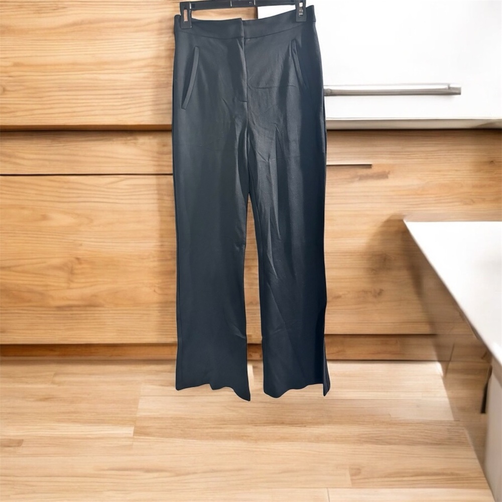 Halogen Wide Leg‎ Dress Pants Lined Size XS Black Casual Stretch Inseam 32"
